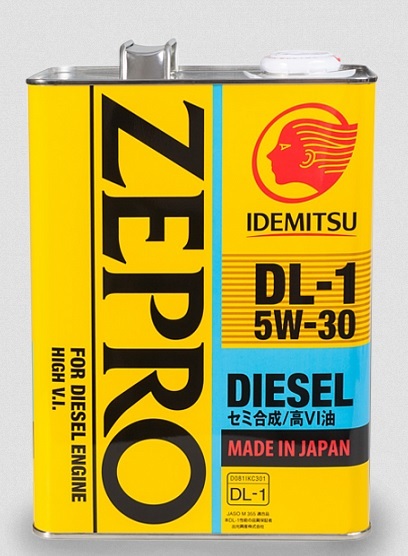 Масло моторное 5W30 IDEMITSU 4л полусинтетика Zepro Diesel DL-1
