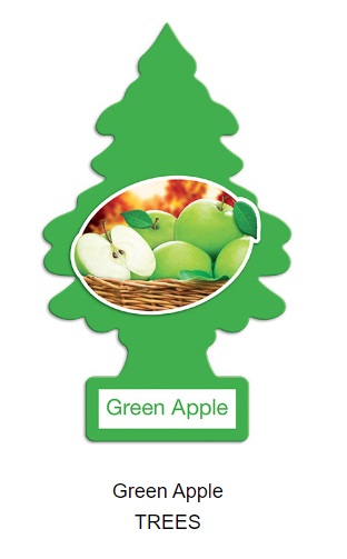 Ароматизатор подвесной картон ёлочка 'Зелёное яблоко' (Green Apple)