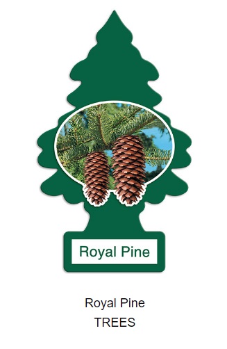 Ароматизатор подвесной бумажный Елочка, Королевская сосна (Royal Pine)