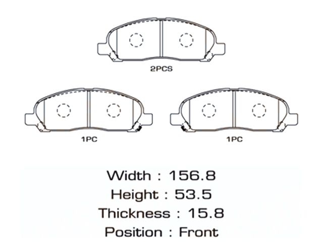Колодки тормозные передние MITSUBISHI PAJERO 2,3 ,SPORT 94-03