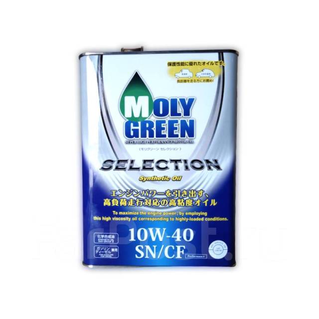 Масло моторное MOLYGREEN SELECTION SN/CF 10W-40 (4,0l)